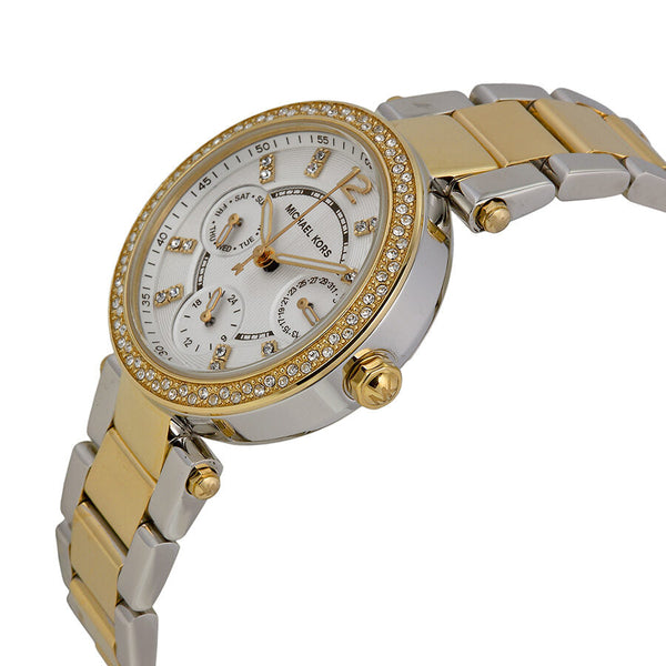 Michael Kors Mini Parker White Glitz Dial Steel Ladies Watch #MK6055 - Big Daddy Jewelry #2