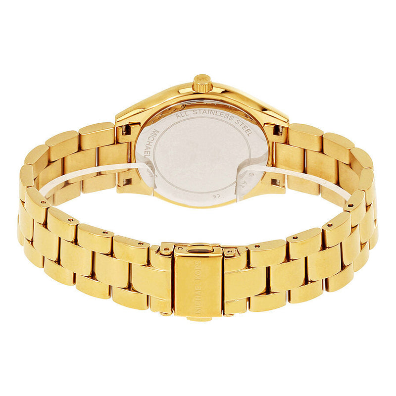 Michael Kors Mini Slim Runway Ladies Gold Tone Watch MK3477 - Big Daddy Jewelry #3