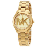 Michael Kors Mini Slim Runway Ladies Gold Tone Watch MK3477 - Big Daddy Jewelry
