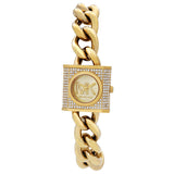 Michael Kors MK Chain Lock Quartz Crystal Gold Dial Ladies Watch MK4711 - Big Daddy Jewelry