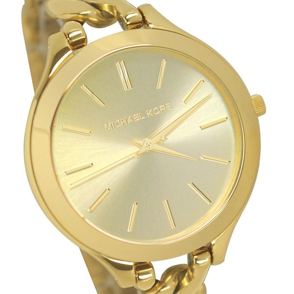 Michael Kors Slim Runway Champagne Dial Gold Ladies Watch MK3222 - Big Daddy Jewelry #2