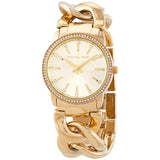Michael Kors Nini Crystal Gold Dial Chain Link Ladies Watch MK3235 - Big Daddy Jewelry