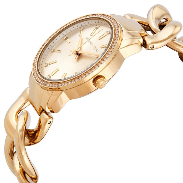 Michael Kors Nini Crystal Gold Dial Chain Link Ladies Watch MK3235 - Big Daddy Jewelry #2