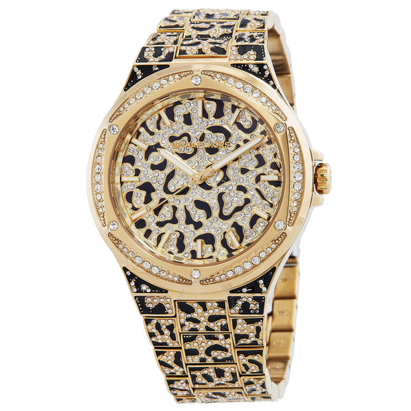 Michael Kors Oversized Lennox Animal Pave Quartz Watch MK7284 - Big Daddy Jewelry