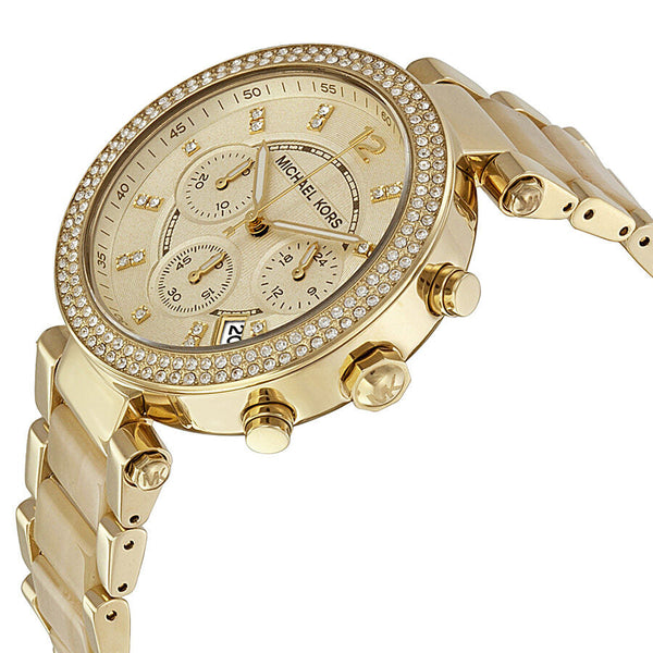 Michael Kors Parker Chronograph Champagne Dial Ladies Watch #MK5632 - Big Daddy Jewelry #2