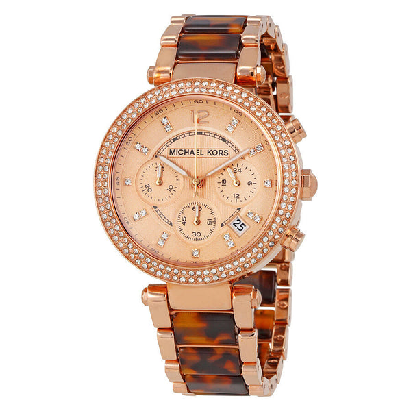 Michael Kors Parker Chronograph Rose Dial Ladies Watch MK5538 - Big Daddy Jewelry