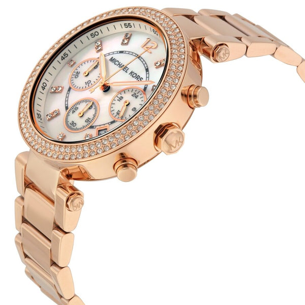 Michael Kors Parker Chronograph Rose Gold-tone Ladies Watch #MK5491 - Big Daddy Jewelry #2