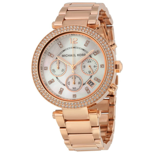 Michael Kors Parker Chronograph Rose Gold-tone Ladies Watch #MK5491 - Big Daddy Jewelry
