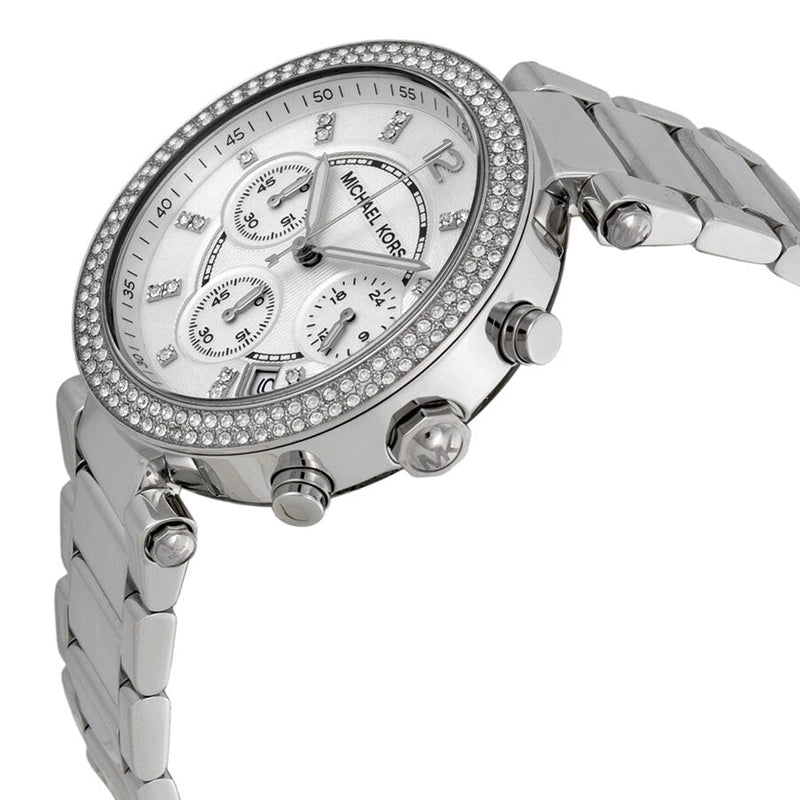 Michael Kors Parker Chronograph Silver Dial Ladies Watch #MK5353 - Big Daddy Jewelry #2
