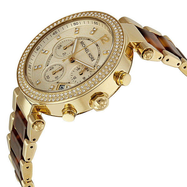 Michael Kors Parker Chronograph Gold Dial Ladies Watch #MK5688 - Big Daddy Jewelry #2