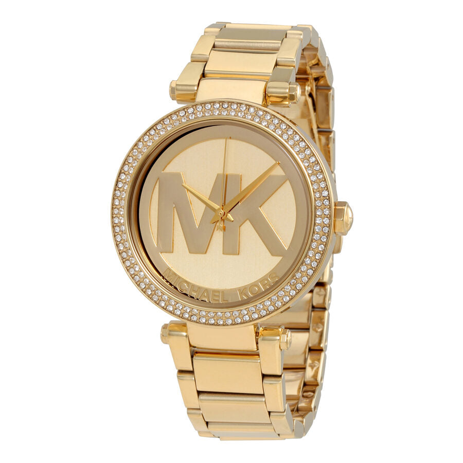 Michael Kors Parker gold-tone women's watch with champagne dial and crystal-set bezel