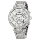 Michael Kors Parker Mother of Pearl Dial Crystals Steel Ladies Watch MK5572 - Big Daddy Jewelry