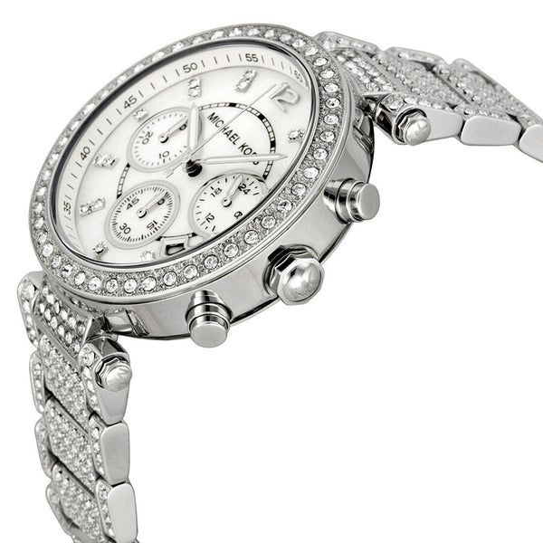 Michael Kors Parker Mother of Pearl Dial Crystals Steel Ladies Watch MK5572 - Big Daddy Jewelry #2
