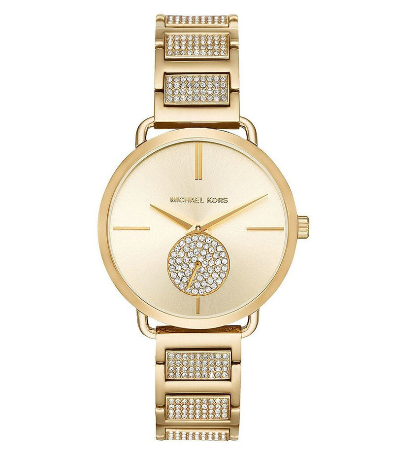 Michael Kors Portia Pave Gold Dial Ladies Watch MK3852 - Big Daddy Jewelry
