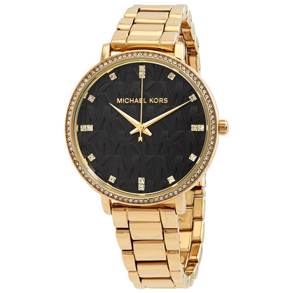 Michael Kors Pyper Quartz Crystal Black Dial Ladies Watch MK4593 - Big Daddy Jewelry