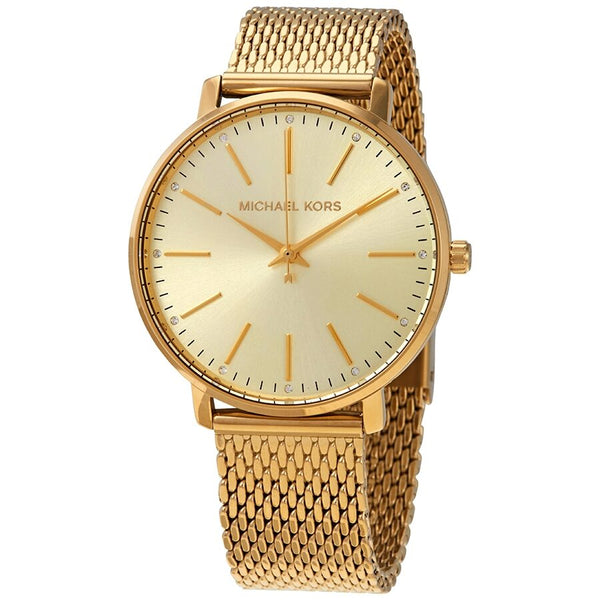 Michael Kors Pyper Quartz Crystal Gold Dial Ladies Watch MK4339 - Big Daddy Jewelry