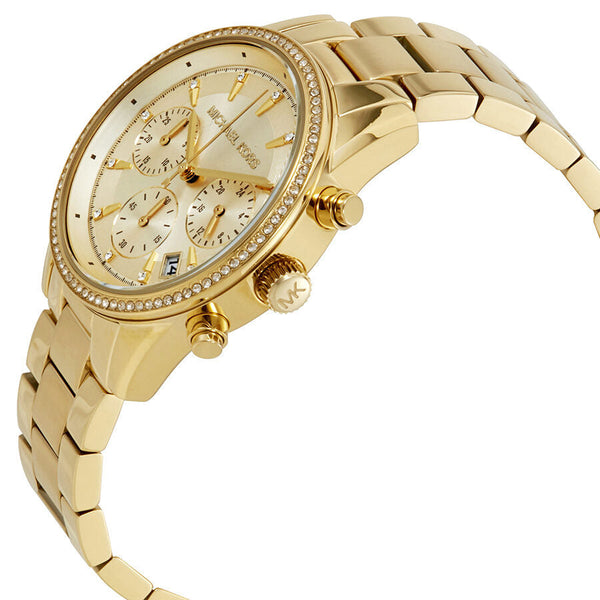 Michael Kors Ritz Chronograph Gold Dial Ladies Watch MK6356 - Big Daddy Jewelry #2