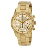 Michael Kors Ritz Chronograph Gold Dial Ladies Watch MK6356 - Big Daddy Jewelry