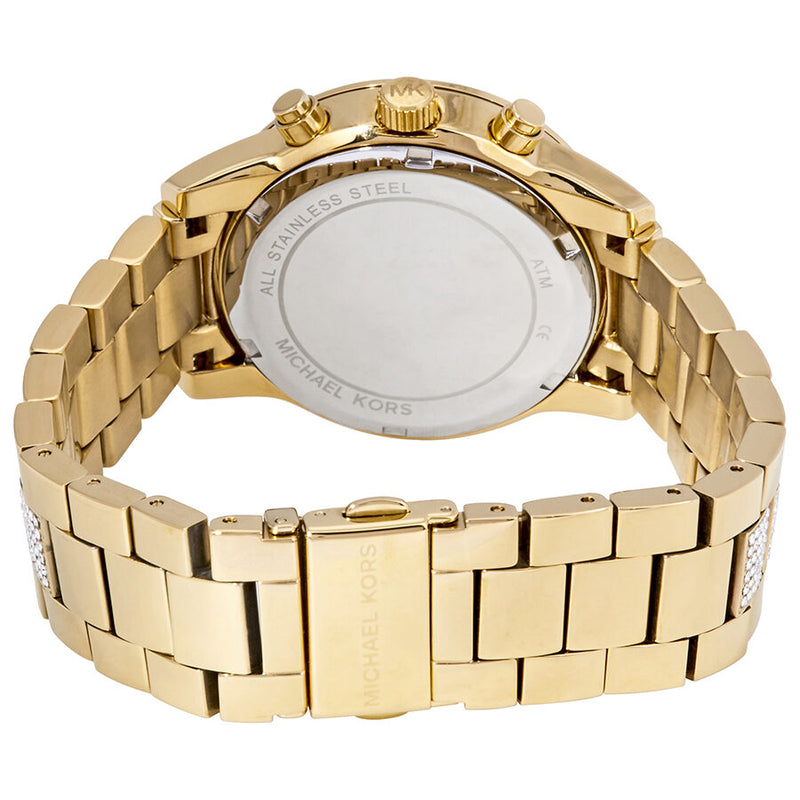 Michael Kors Ritz Pave Chronograph Crystal Gold Dial Ladies Watch MK6484 - Big Daddy Jewelry #3