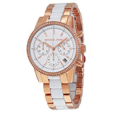 Michael Kors Ritz Quartz Chronograph White Dial Ladies Watch MK6324 - Big Daddy Jewelry