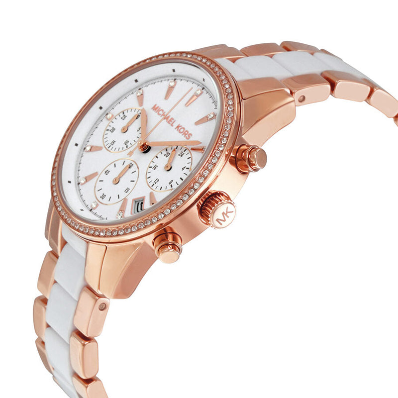 Michael Kors Ritz Quartz Chronograph White Dial Ladies Watch MK6324 - Big Daddy Jewelry #2