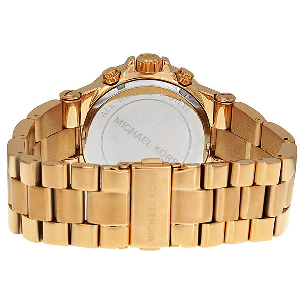 Michael Kors Rose Gold-tone Baguette Bezel Chronograph Ladies Watch MK5412 - Big Daddy Jewelry #3