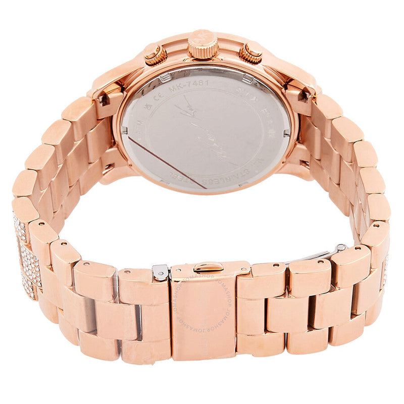 Michael Kors Runway Chronograph Quartz Crystal Rose Gold Dial Ladies Watch MK7481 - Big Daddy Jewelry #3