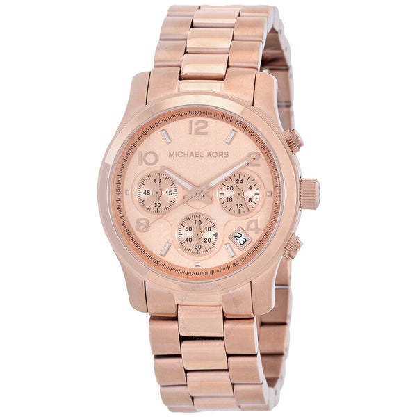 Michael Kors Runway Chronograph Quartz Rose Gold Dial Watch MK7324 - Big Daddy Jewelry