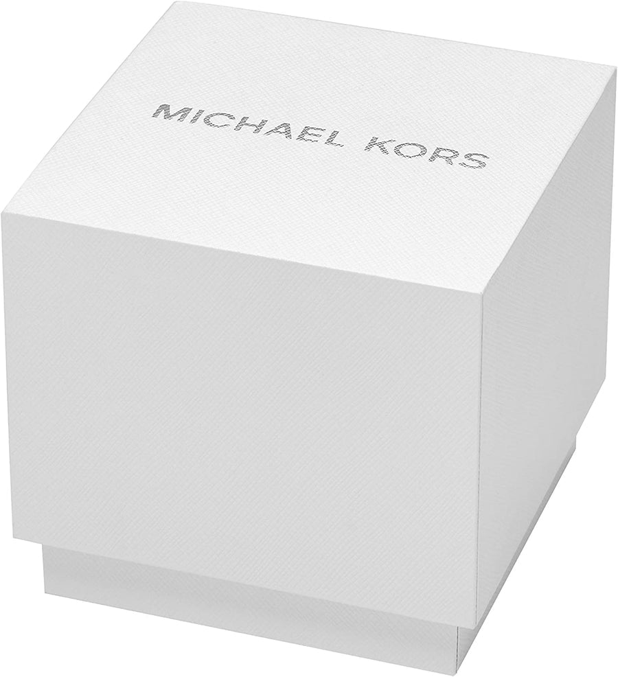 Michael Kors Petite Quartz White Dial White Leather Strap Women's Watch- MKO1059