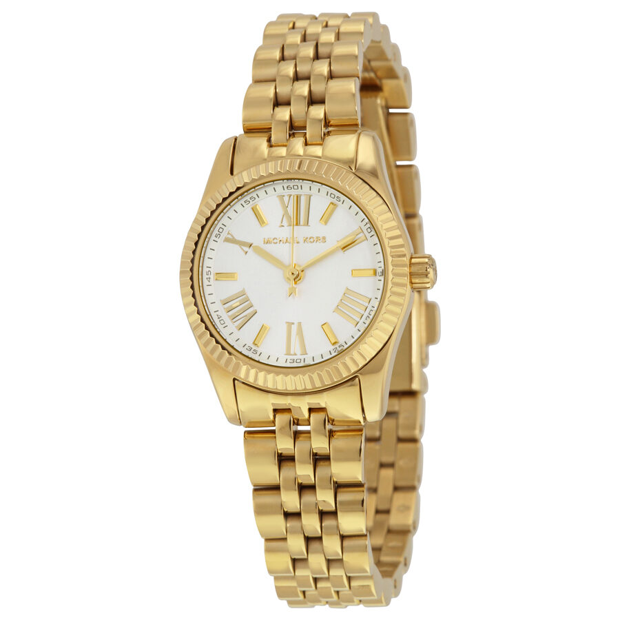 Michael Kors Silver Dial Gold-tone Stainless Steel Ladies Watch MK3229