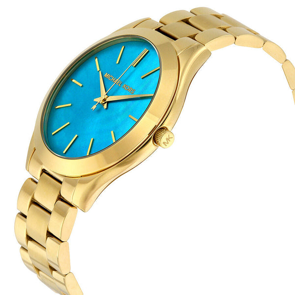 Michael Kors Slim Runway Blue Mother of Pearl Dial Ladies Watch MK3492 - Big Daddy Jewelry #2
