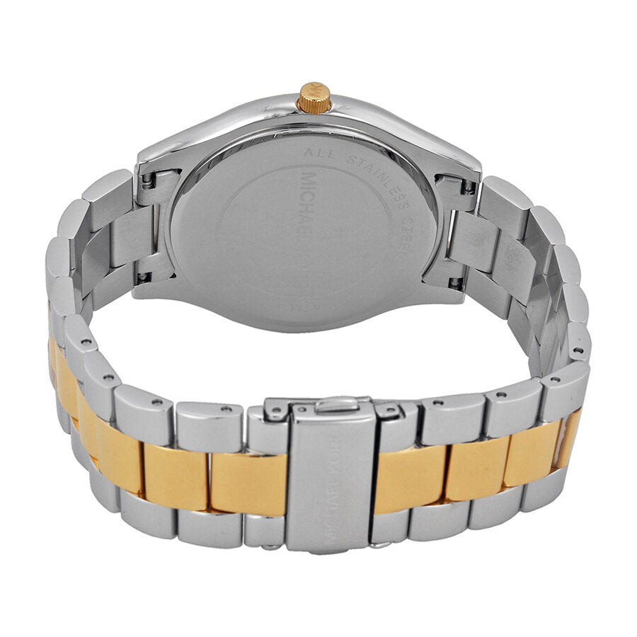 Michael Kors Slim Runway Silver Dial Two-tone Stainless Steel Unisex Watch #MK3198 - The Watches Men & CO #3