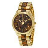 Michael Kors Slim Runway Tortoise-shell Dial Ladies Watch MK4284 - Big Daddy Jewelry