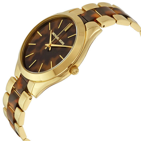 Michael Kors Slim Runway Tortoise-shell Dial Ladies Watch MK4284 - Big Daddy Jewelry #2