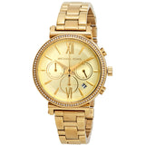 Michael Kors Sofie Chronograph Crystal Gold Dial Ladies Watch MK6559 - Big Daddy Jewelry