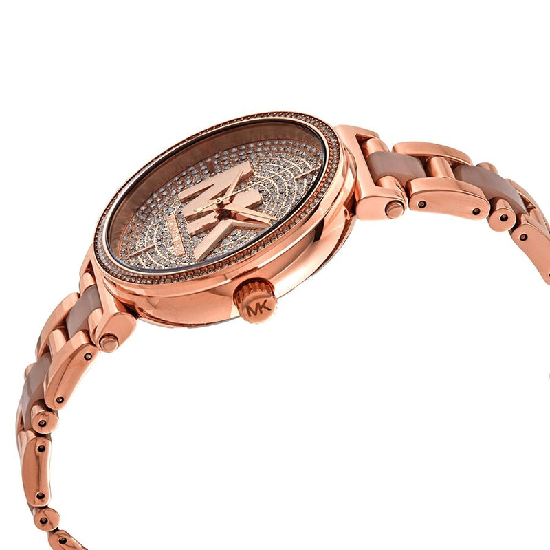 Michael Kors Sofie Quartz Crystal Rose Gold Dial Ladies Watch MK4336 - Big Daddy Jewelry #2