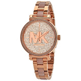 Michael Kors Sofie Quartz Crystal Rose Gold Dial Ladies Watch MK4336 - Big Daddy Jewelry
