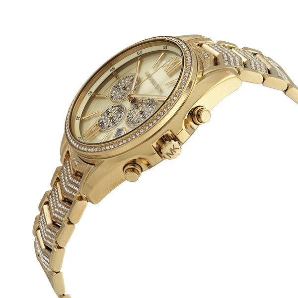 Michael Kors Whitney Chronograph Quartz Crystal Gold Dial Ladies Watch MK6729 - Big Daddy Jewelry #2