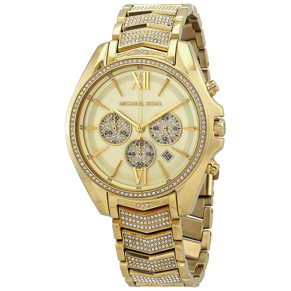 Michael Kors Whitney Chronograph Quartz Crystal Gold Dial Ladies Watch MK6729 - Big Daddy Jewelry