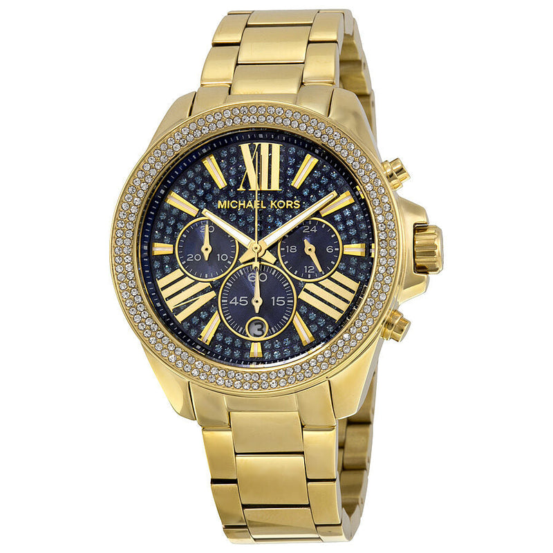 Michael Kors Wren Chronograph Blue Crystal Pave Ladies Watch MK6291 - Big Daddy Jewelry