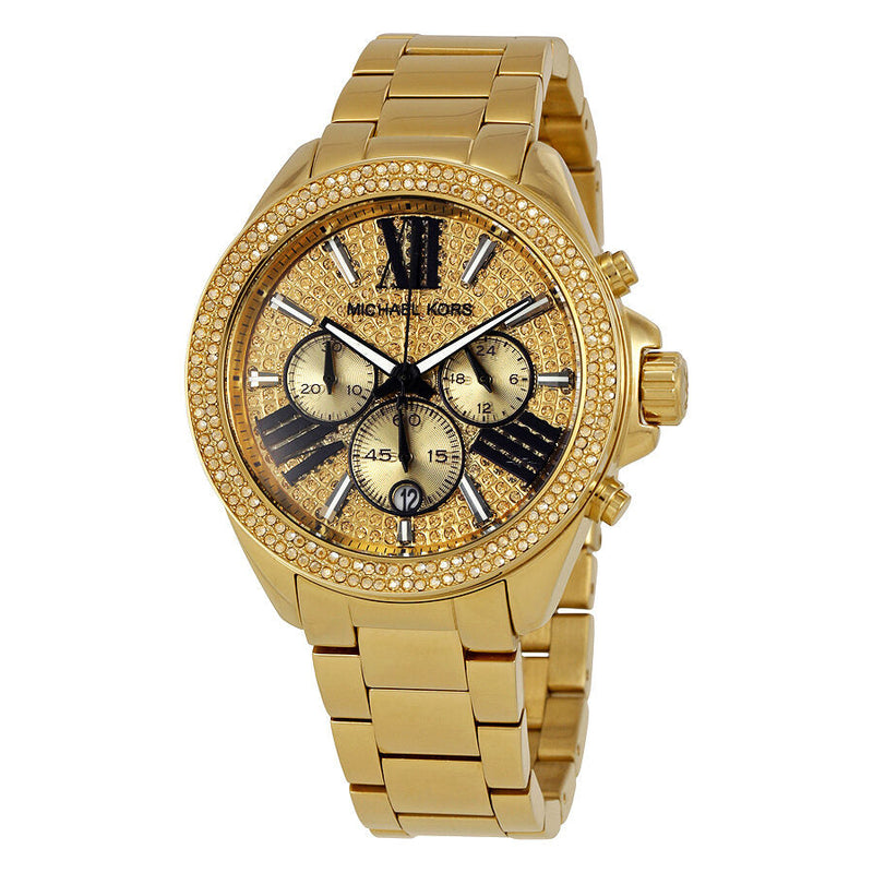 Michael Kors Wren Chronograph Crystal Pave Dial Ladies Watch MK6095 - Big Daddy Jewelry