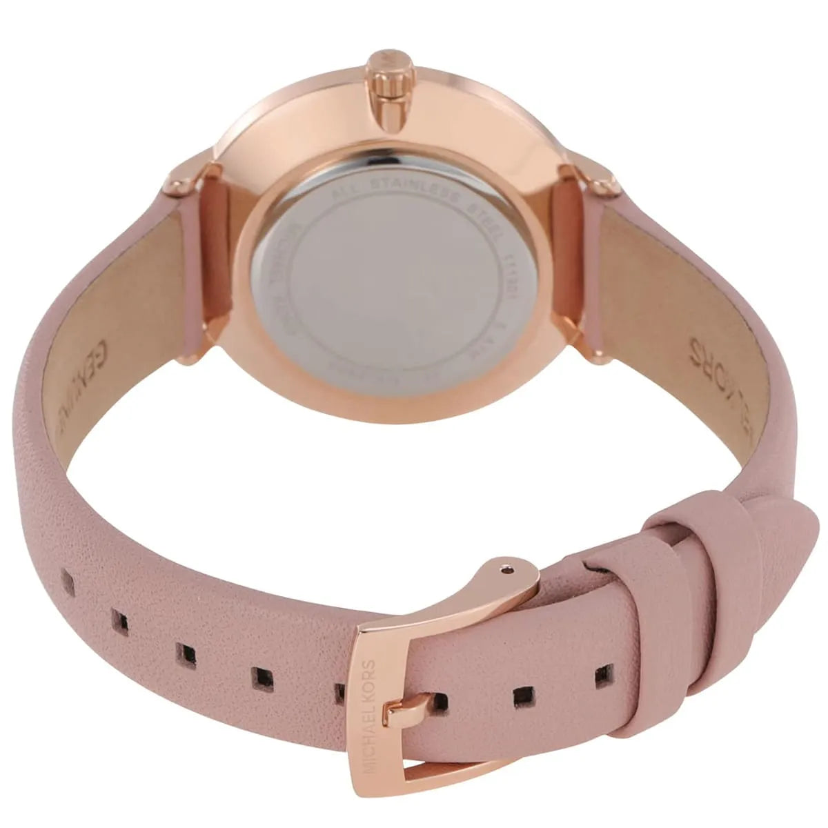 Michael Kors Pyper Three-Hand Pink Leather Women's Watch - MK2803
