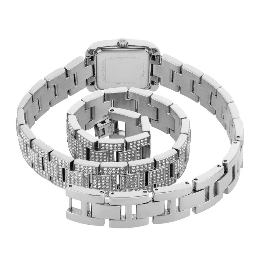 Michael Kors Petite Emery Pavé Silver-Tone Double Wrap Women's Watch - MK4836