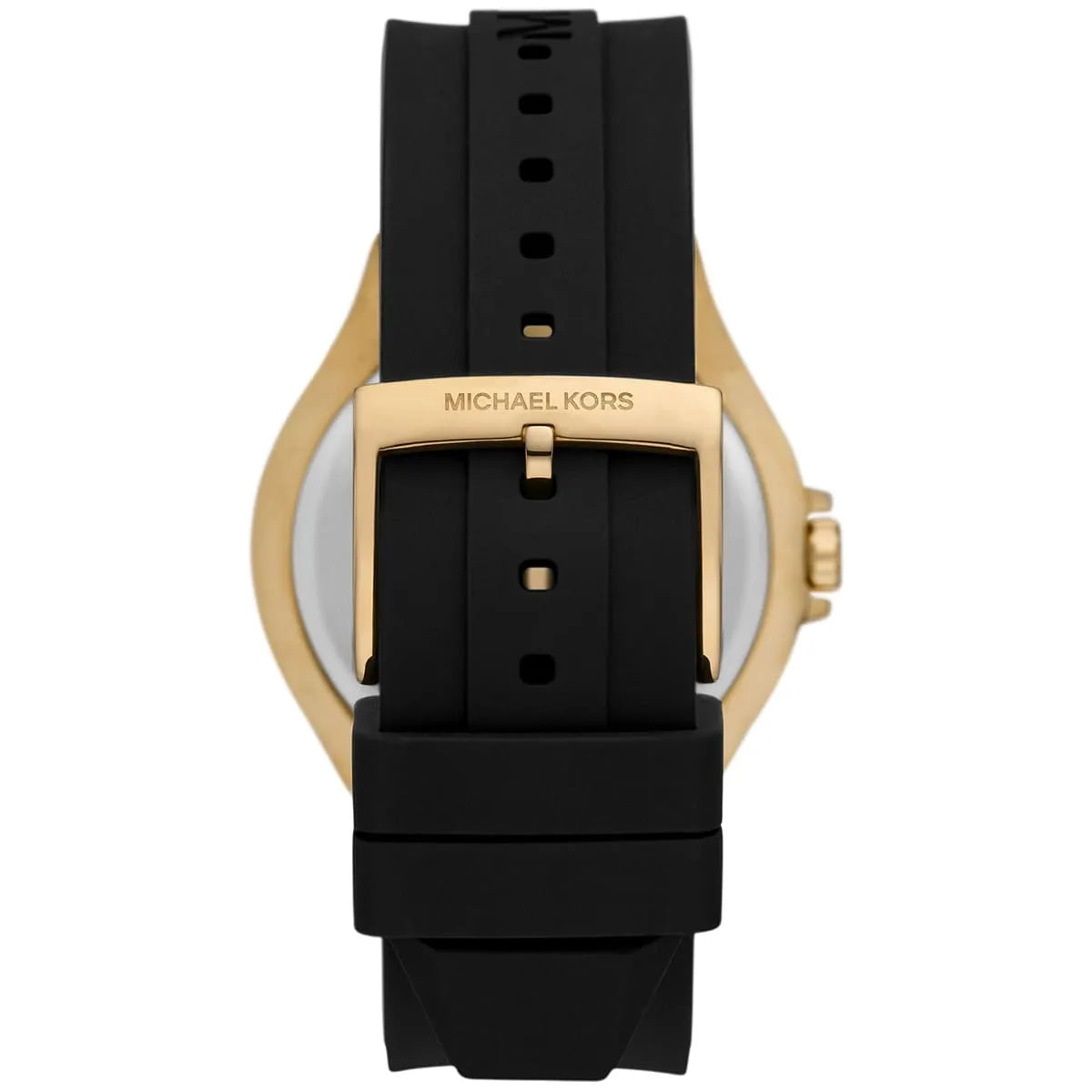 Michael Kors Lennox Baguette stone-set Dial Black Silicone Strap Women's Watch - MK7247