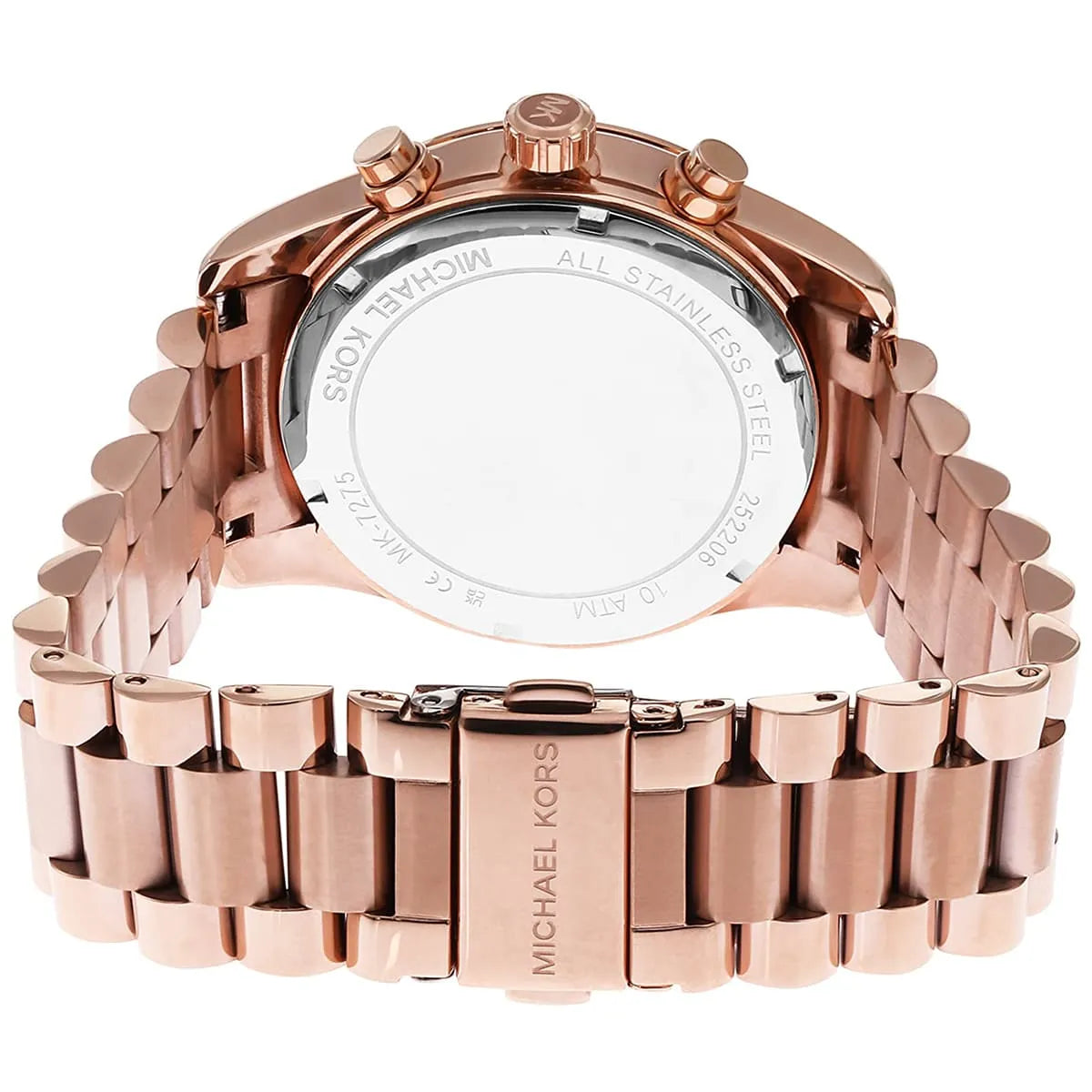 Michael Kors Lexington Lux Chronograph Rose Gold-Tone Women's Watch - MK7275