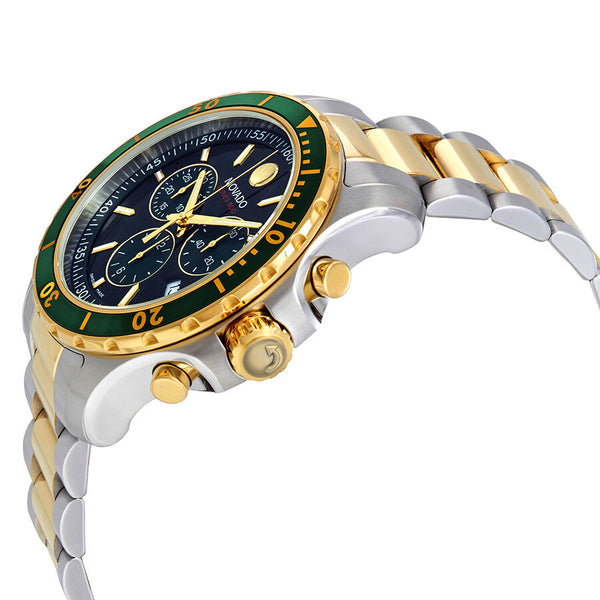 Movado 800 Chronograph Green Dial Two-tone Men's Watch #2600148 - Big Daddy Jewelry #2