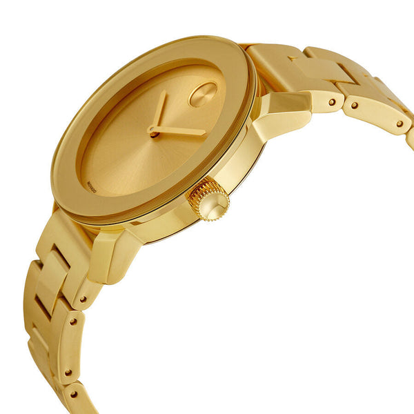 Movado Bold Champagne Dial Yellow Gold Ion-pated Ladies Watch #3600085 - Big Daddy Jewelry #2