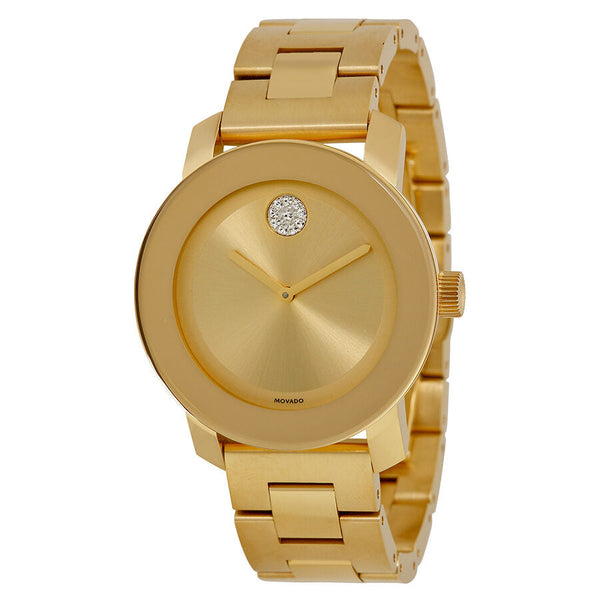 Movado Bold Gold Dial Yellow Gold Ion-plated Ladies Watch #3600104 - Big Daddy Jewelry