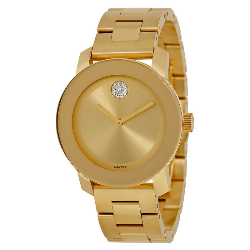 Movado Bold Gold Dial Yellow Gold Ion-plated Ladies Watch #3600104 - Big Daddy Jewelry