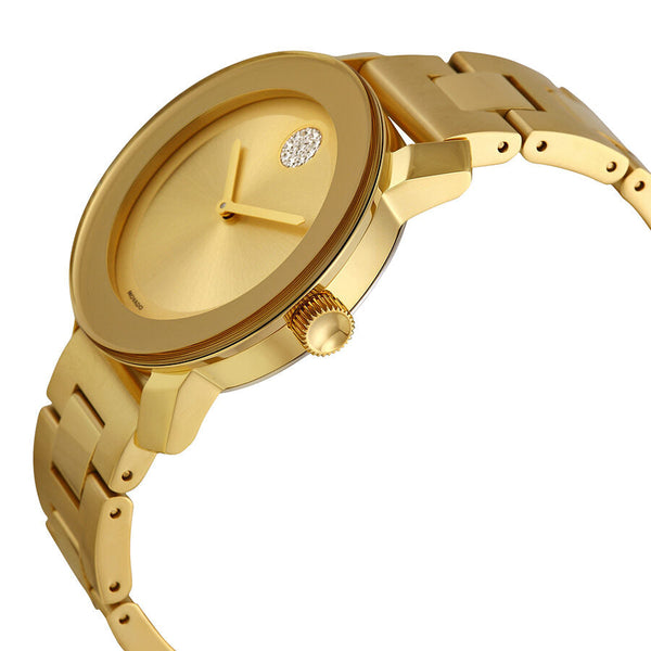 Movado Bold Gold Dial Yellow Gold Ion-plated Ladies Watch #3600104 - Big Daddy Jewelry #2